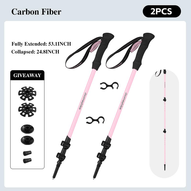 Треккинговые палки из 3K углеродного волокна, Легкие походные палки, Палки для хайкинга, подходящие для походов, треккинга, грязевой местности и снежных условий