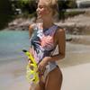 Tropical Print One-Piece Swimsuit 2023: European and American Style