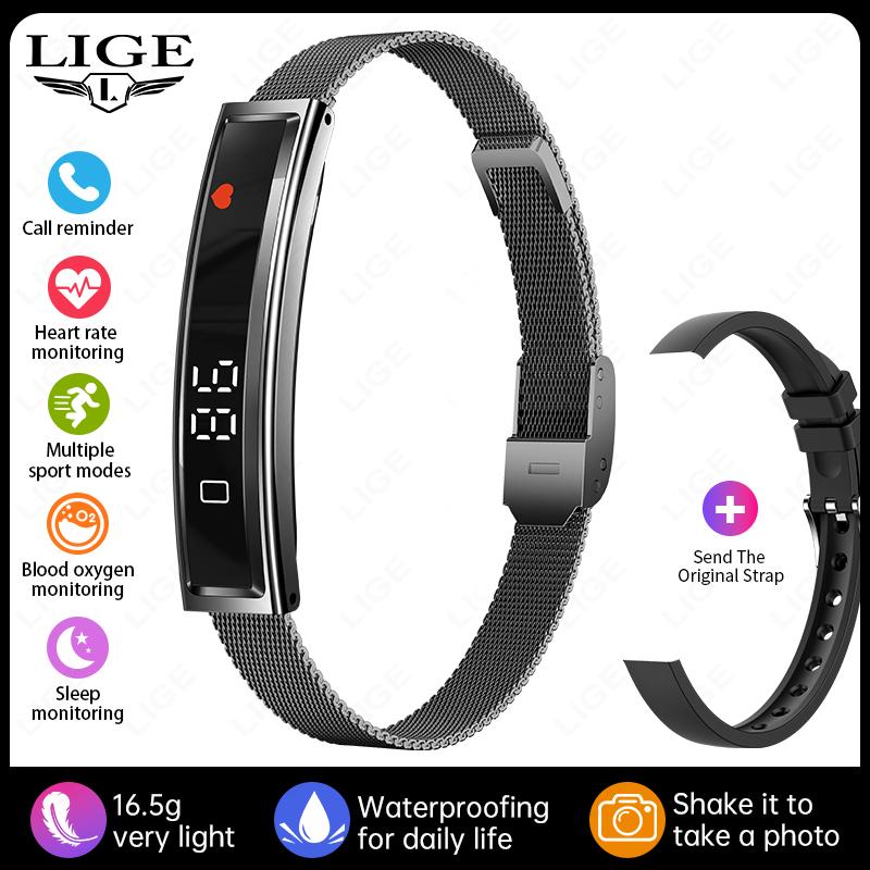 Call Reminder Smart Bracelet Fitness Sleep Tracker Heart Rate Stress HRV Health Monitor Step Counting Sport Smartwatch Band