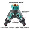 Garden Hose Splitter Water Hose Y Splitter Heavy Duty 2 Way Splitter with Long Handle Shut Off Valves 46085 Inch