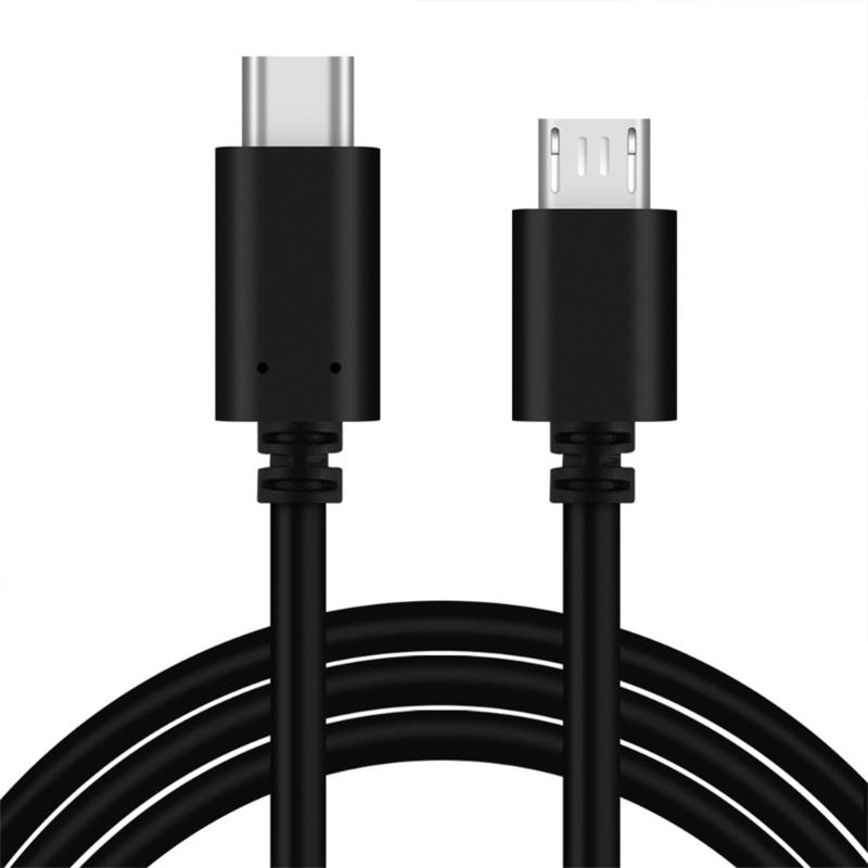 Прочный ПВХ USB Type-C на Micro USB Кабель для передачи данных для Galaxy-S7/-S6, HTC-One и других - 0,5 м 1 м 1,5 м (черный )