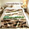Fantasy Magic Theme Soft Blanket Personalized Custom Name Text Print Warm Blanket Home Sofa Bedroom Decor