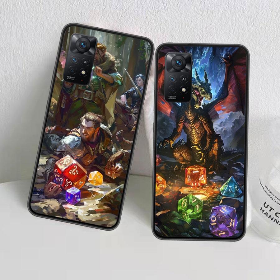 Игровой D-Dungeons D-Dragons D-DND Чехол для телефона Для Redmi 14C 12 12C Note 14S 13 14 Pro Plus K80 Pro 10 10A 10C 9 9A 9C 9T 8 8A TPU C