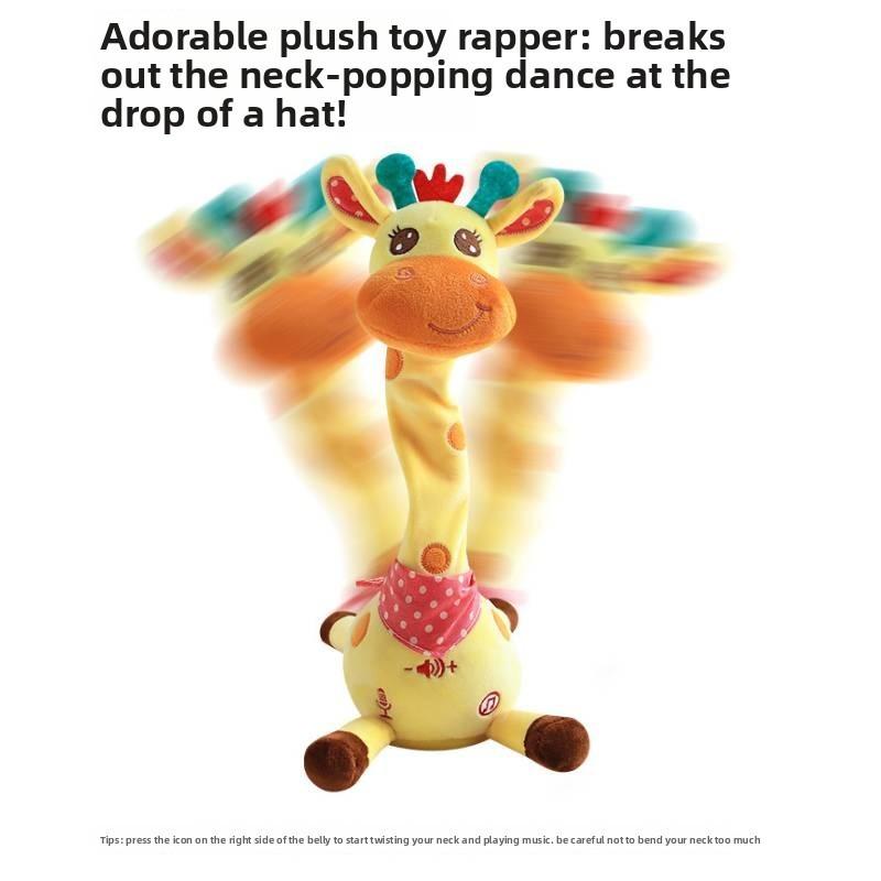 Милая плюшевая игрушка-жираф с поющим и качающимся дизайном для ежедневного детского подарка