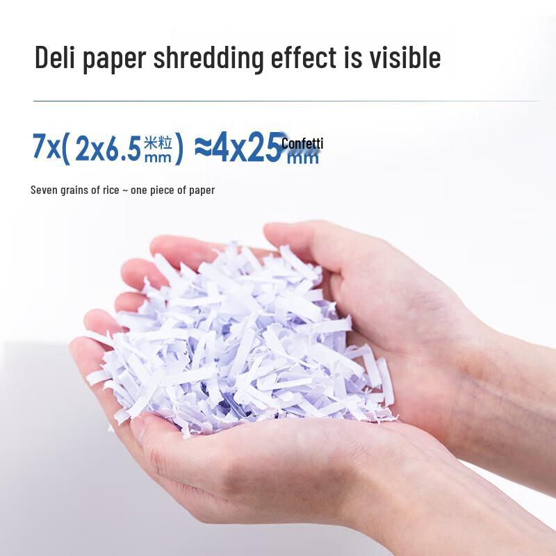 Deli 9939C Мини-шредер для бумаги настольный вилка CN (адаптер в комплекте)