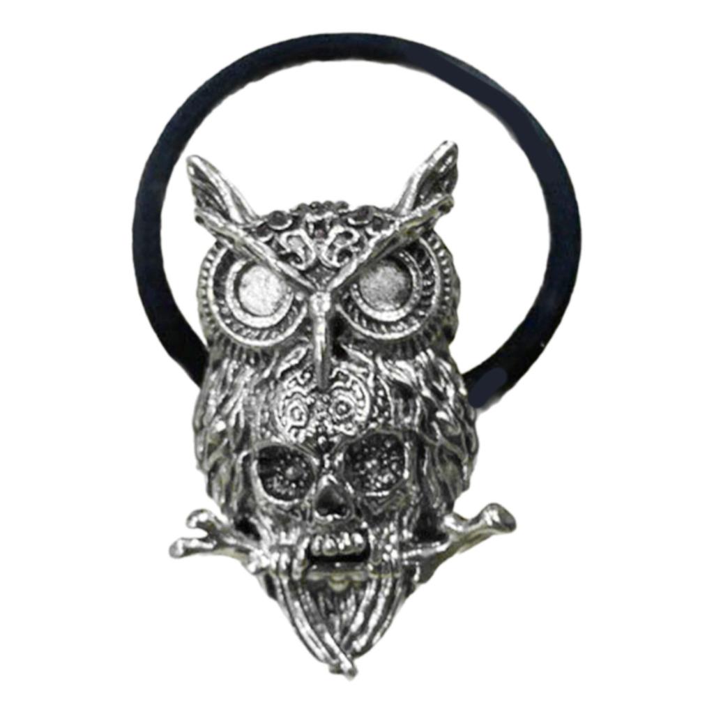 Halloween Theme 3D Owl Skull Hair Rope for Adult Female Teens Punk Hairband Dark Series Festival Hair Band Accessories