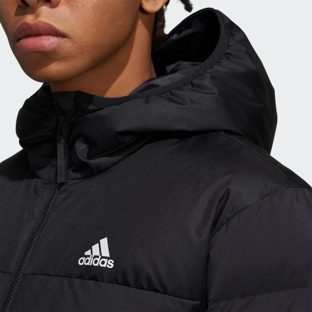 adidas Пуховики Мужские Черные С Капюшоном Умеренные Другие HZ2597