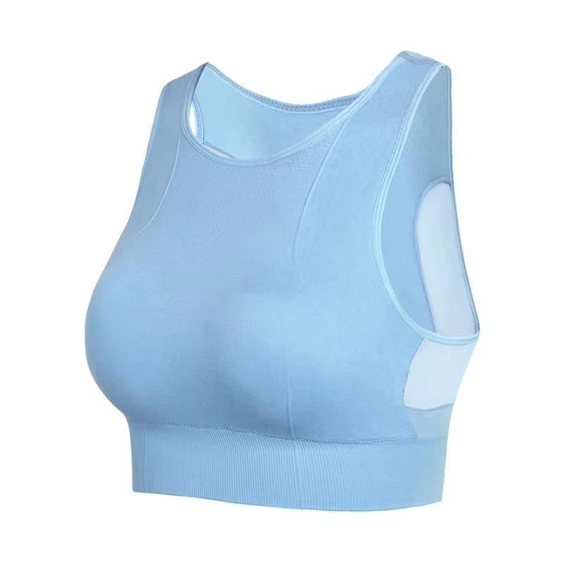 No steel rim, large size mesh, beautiful back, quick-drying sports bra, shock-proof fitness, running yoga, sports underwear, vest for women