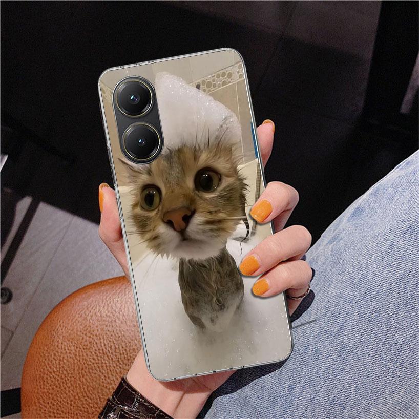 Смешные мемы с котиками Чехол для телефона Xiaomi Poco X5 X6 X7 Pro X4 Gt F7 Ultra M8 M7 Redmi 15C 15 13C 13 12C 12 Уникальная обложка Coque P