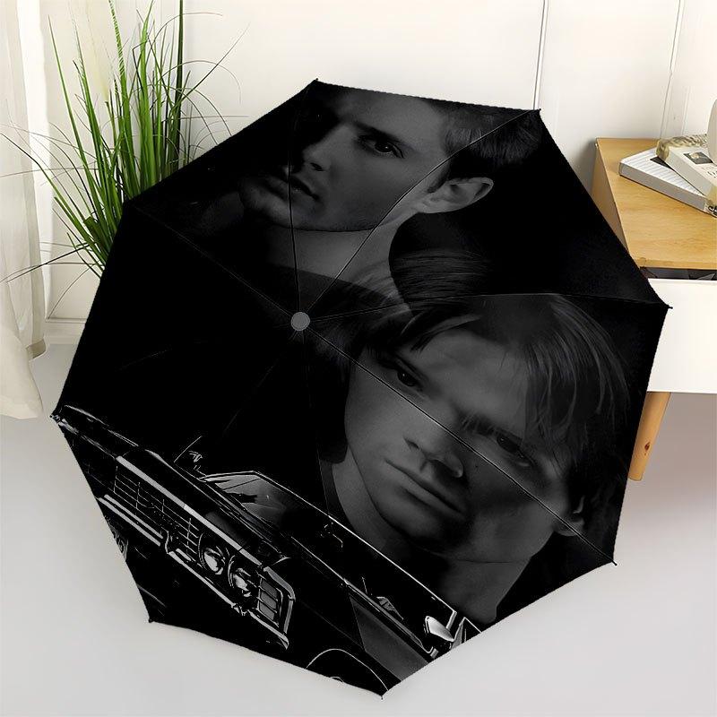 1pc Resident Evil Automatic Opening/Closing Umbrella with Convenient Three-Fold Design, 8 Iron Ribs - for Outdoor Daily UseA16