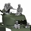 Масштаб 1/16 Смоляной корпус Сборная модель Военное хобби Миниатюра Набор экипажа американского танка Второй мировой войны (5 инжиров) Не собранный и неокрашенный