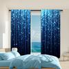 2 шт. Фантазийная синяя ночь Звездное небо Принт Оконная занавеска Для спальни Офиса Кухни Гостиной И Кабинета Карман для штанги Окно