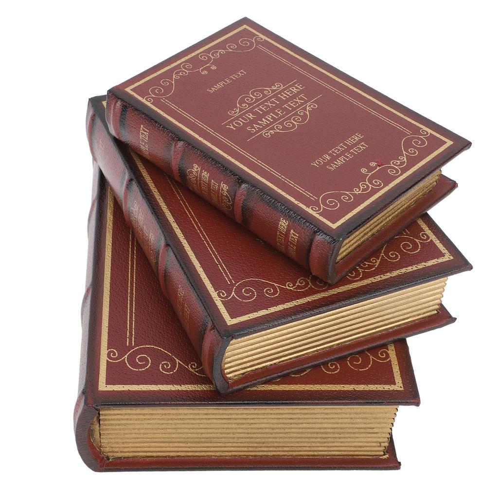 Декоративная винтажная коробка для хранения безделушек в форме книги Декоративные коробки для книг для офиса Модель Фото