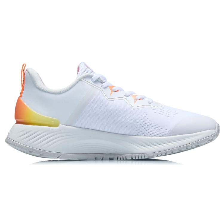 Li Ning Yueying Основные Отражающие Амортизация Отскока Низкие Беговые Кроссовки Мужские Стандартные Белые ARHR103-1