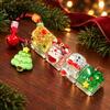 Mechanical Keyboard Switch Toy Christmas Keychain Fidget Toy, Sound Sensory Stress Relief Pendant with Santa Claus Key Ring Click, PVC Portable