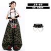 Girls Jazz Dance Costume Camouflage Crop Top Set Kids Stage Performance Outfit