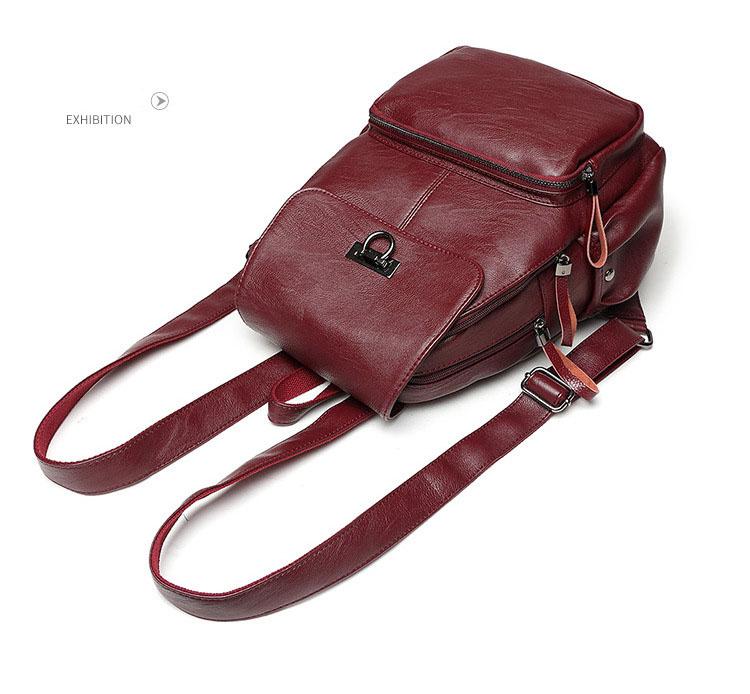 Рюкзак женский повседневный кожаный женский мешок модный портативный женский дорожный студенческий рюкзак