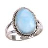 Natural Republic Larimar Gemstone 925 Solid Sterling Silver Gift Ring S.7 Y1m81