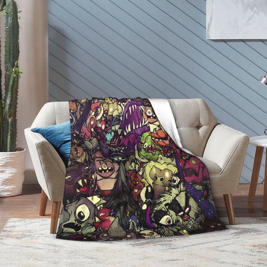 Don't Starve Survival Game Velvet Throw Fashion Blankets Monsters for Rug Piece Knitted Fashion Blanket Office Lightweight Breathable