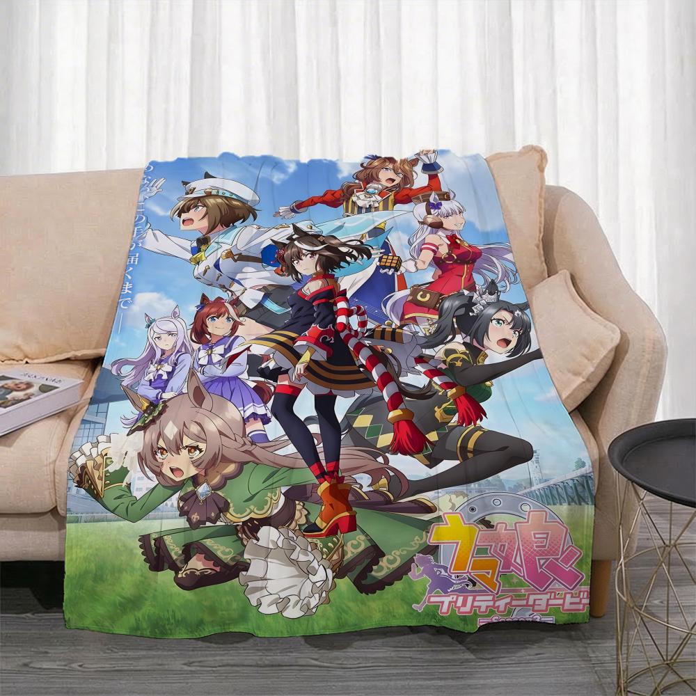 Аниме U-Uma Musume Pretty Derby Плед Легкий 240г Фланелевый Плед Мягкий Приятный для Кожи для Летнего Охлаждения