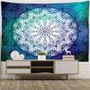Синий Зеленый Мандала Гобелен Настенный Цветочный Арт Таинственный Хиппи Тапиз Эстетическая Комната Гостиная Домашний Декор