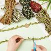 DIY Пеньковая веревка с веревкой-листьями Натуральная джутовая веревка Мешковина Лента DIY Поделки Винтажные Для дома Свадьбы Вечеринки Декор