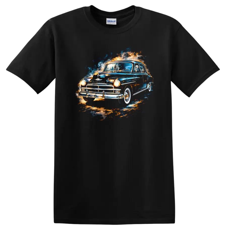 Plymouth Classic Car Watercolor Old Car T Shirt Vintage Auto Art Tee