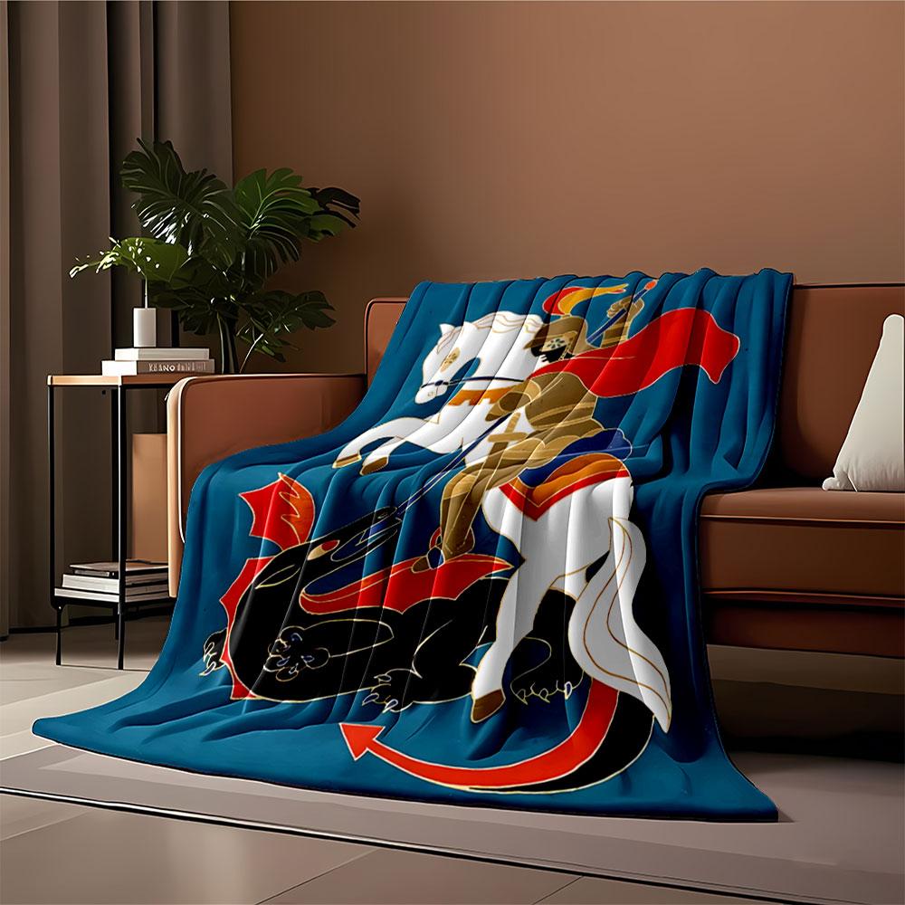 Knight and Dragon Blanket for all seasons blanket lunch break throw gift