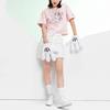 Свободная футболка с круглым вырезом и короткими рукавами Li Ning x Disney, женские топы розового цвета AHSR208-2