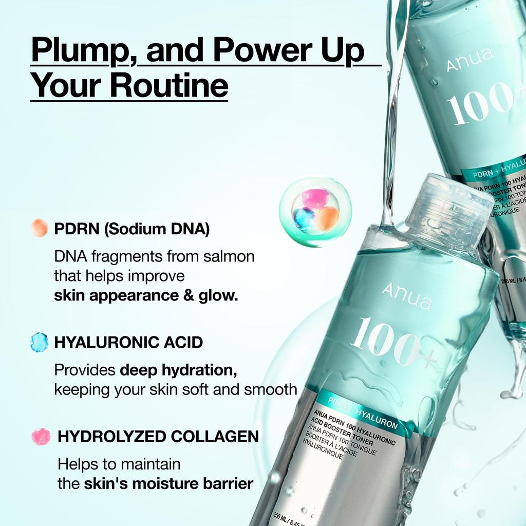 ANUA PDRN100 Hyaluronic Acid Booster Toner a Toner That Provides and Radiance To Improve Skin Texture and Hydrating and Hydrating for and Combination