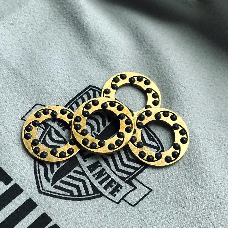 2 шт. латунное кольцо для ножа DIY Marfione Custom Mat-R подшипник для ножей Flipper медный керамический шарикоподшипник быстро открывающиеся инструменты