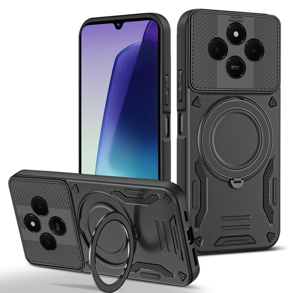 Роскошный Магнитный Чехол-Броня Для Redmi 14C 15C 15 A4 A5 K80 Note 13 14 14S Pro Plus 4G 5G С Кольцом-Подставкой Защитный Бампер