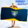 Пляжное полотенце с принтом Frosinone Calcio, Большое, Мягкое, Быстросохнущее, для Пляжа, Кемпинга, Плавания