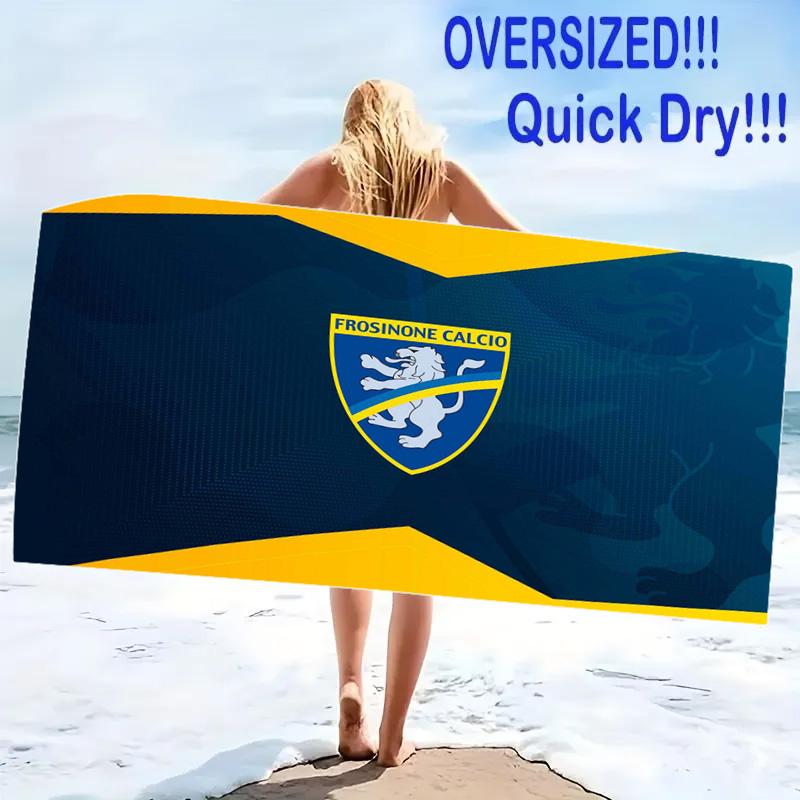 Пляжное полотенце с принтом Frosinone Calcio, Большое, Мягкое, Быстросохнущее, для Пляжа, Кемпинга, Плавания
