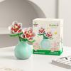 DIY Micro-Particle Building Blocks: Rose Sunflower Flower Basket Educational Toy & Desktop Ornament