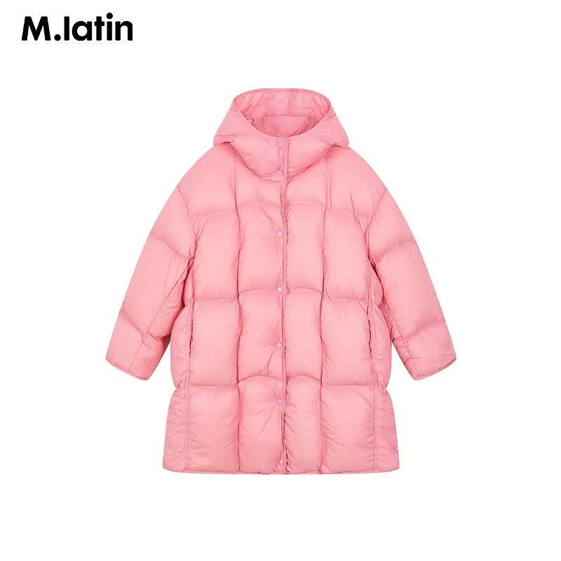 M.Latin Girls' 2024 Winter Mid-Length Down Jacket