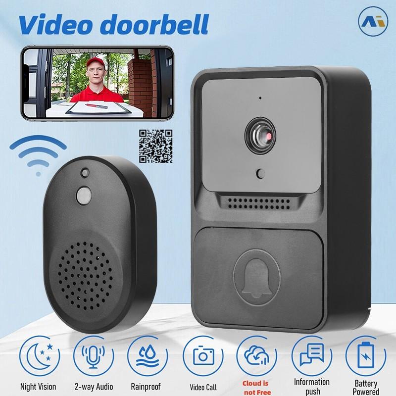 Умный беспроводной видео дверной звонок, цифровой визуальный домофон, WI-FI дверной звонок, водонепроницаемая электронная камера безопасности для швейцара