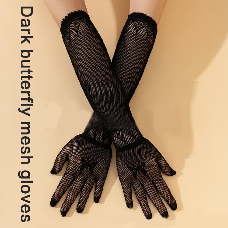 Вечерние платья перчатки для женщин леди перчатки-сетка с полными пальцами перчатки для выпускного бала