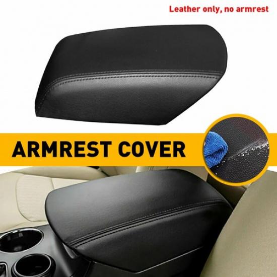 Fit Explorer 2011-2018 Ford Console Lid Armrest Cover Leather Replacement Black
