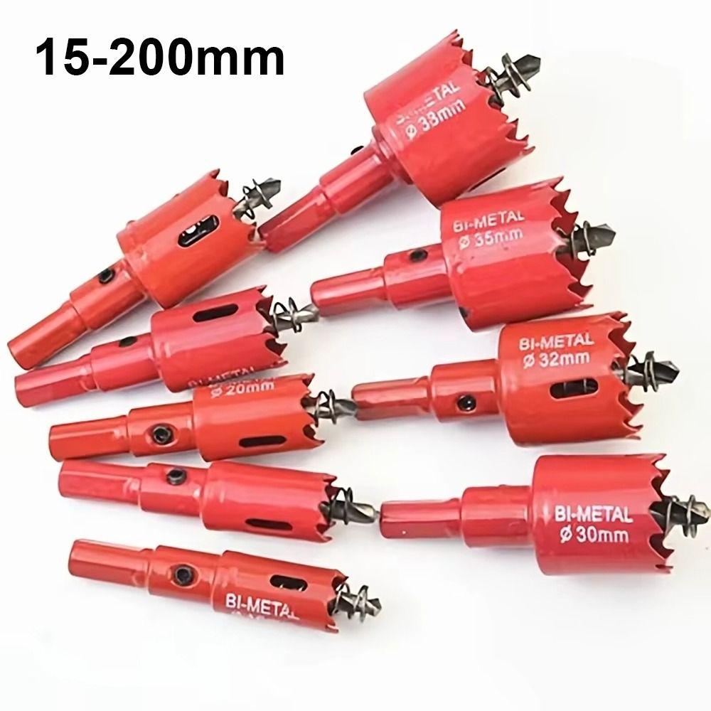 1 шт. 15-200 мм Биметаллическая коронка DIY Деревообрабатывающий инструмент для металла Железа Алюминия Пластика