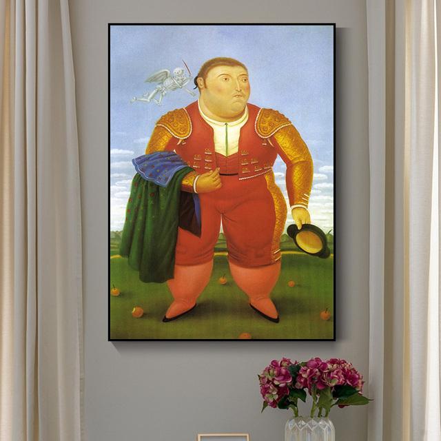 Fernando Botero Collection Decorative Paintings Contemporary Art Prints and Modern Home Living Room Wall Decor Canvas Painting No Frame