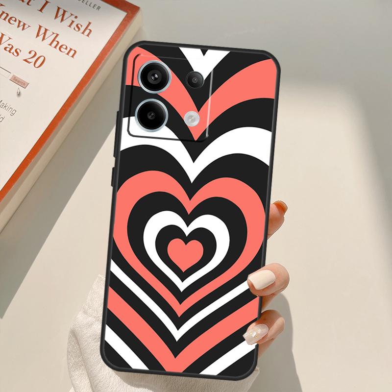Latte Love Tunnel Коричневое Сердце Чехол Для Xiaomi Redmi Note 13 10 11 12 14 15 Pro Plus Чехол Для Redmi 15 15C 13C 12C 10C 14C