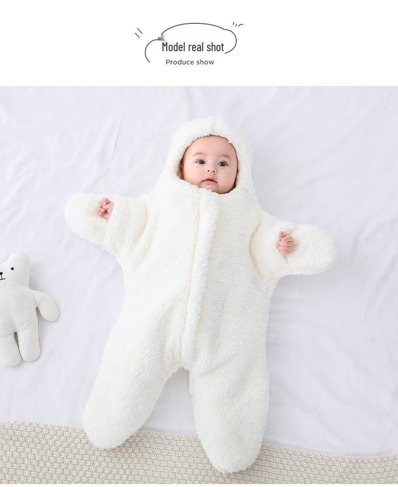 Уютное зимнее пеленальное одеяло для новорожденных - Анти-вздрагивание, Толстое и теплое