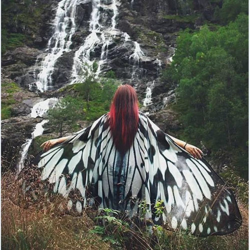 Halloween Butterfly Peacock Shawl Moth Butterfly Cosplay Costumes Beautiful Butterfly Cape Banquet