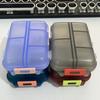 Portable Pill Box Organizer with 10 Compartments Dustproof Compact Size Transparent