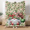 1Pc Christmas Gnome Parade Blanket Soft Throw Blanket For Home Bedroom Bed Sofa Travel Office Solid Christmas Blanket