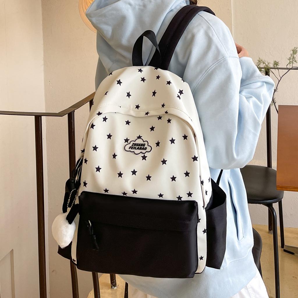 Школьная сумка милая звездная школьная сумка легкий корейские студенты рюкзак большой вместимости средняя школа универсальный повседневный рюкзак высокой ценности