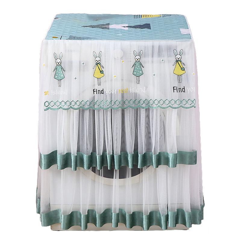 1шт стиральная машина чехол вышивка защита полотенце товары для дома барабанного типа стиральная машина дышащий полиэстер кружево