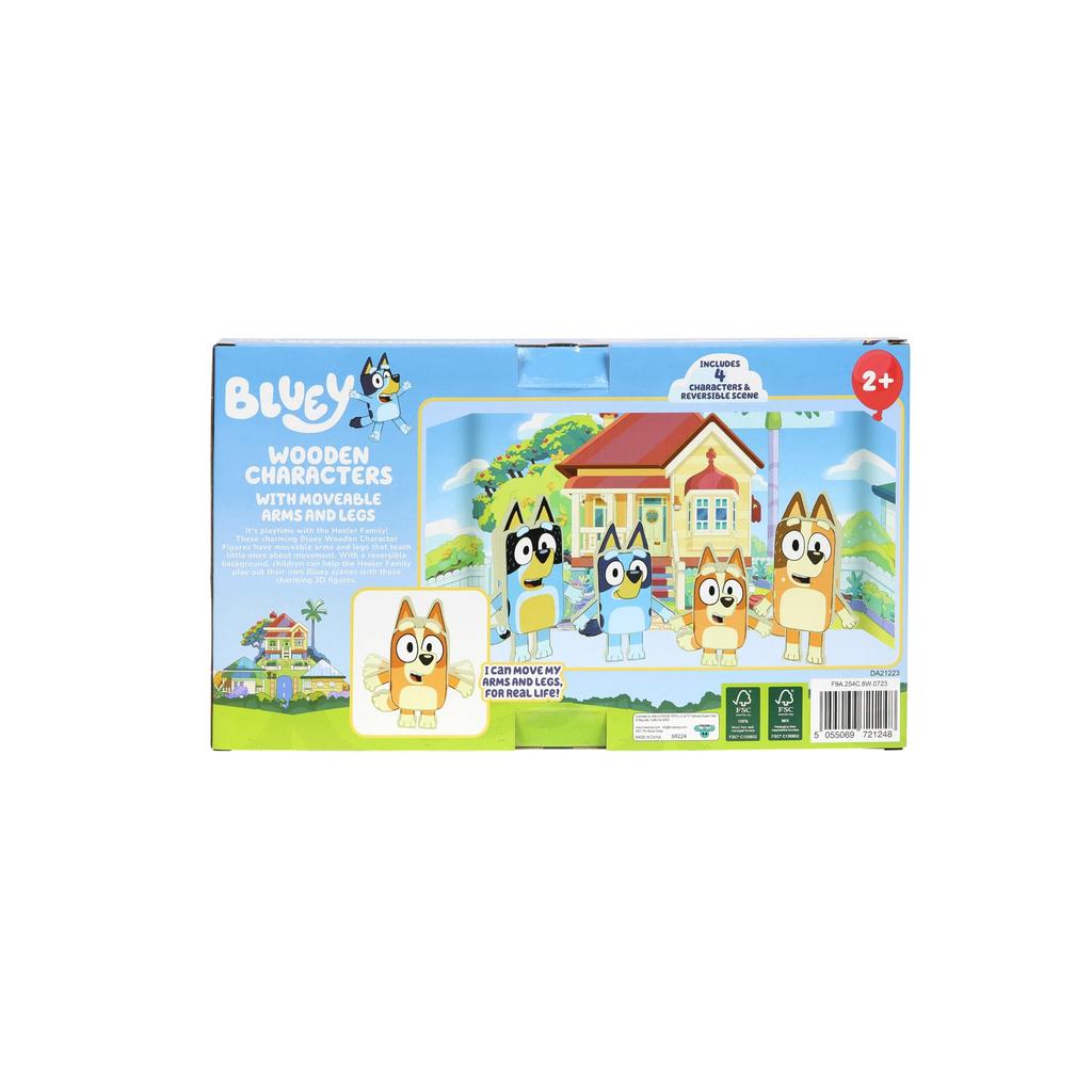 Деревянные фигурки персонажей Bluey 4 красочные деревянные фигурки, сертифицированные FSC для детей от 3 лет – –