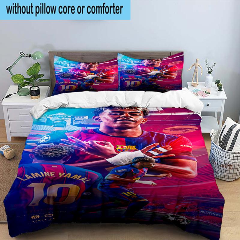 3PCS Lamine Yal Celebration Bedding Set,Including 1pc Duvet Cover And 2pcs Pillowcases Perfect for Bedroom, Dormitory, Fan Christmas gift